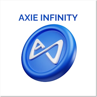 AXIE INFINITY 3d front view rendering cryptocurrency Posters and Art